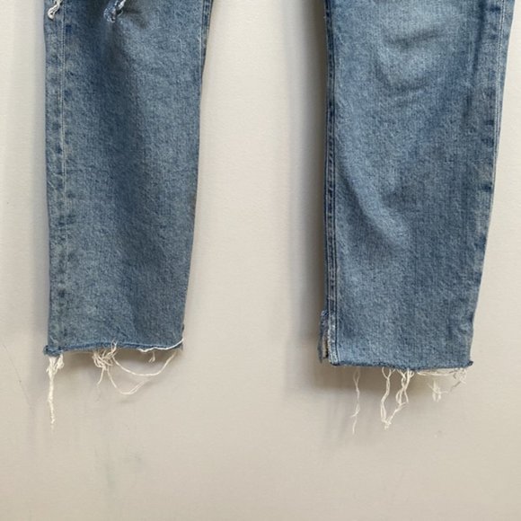 ❗️SOLD❗️Agolde Nico Distressed High Rise Nico High Rise Slim Fit Jeans Size 31 - Picture 6 of 13